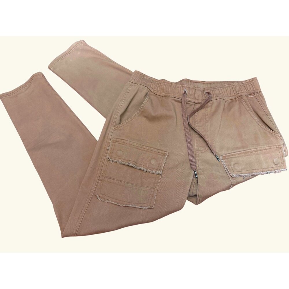 CCC Moto Cargo Jogger Pants Drawstring Waist Khaki Color CSG Champs Footlocker - Picture 3 of 7